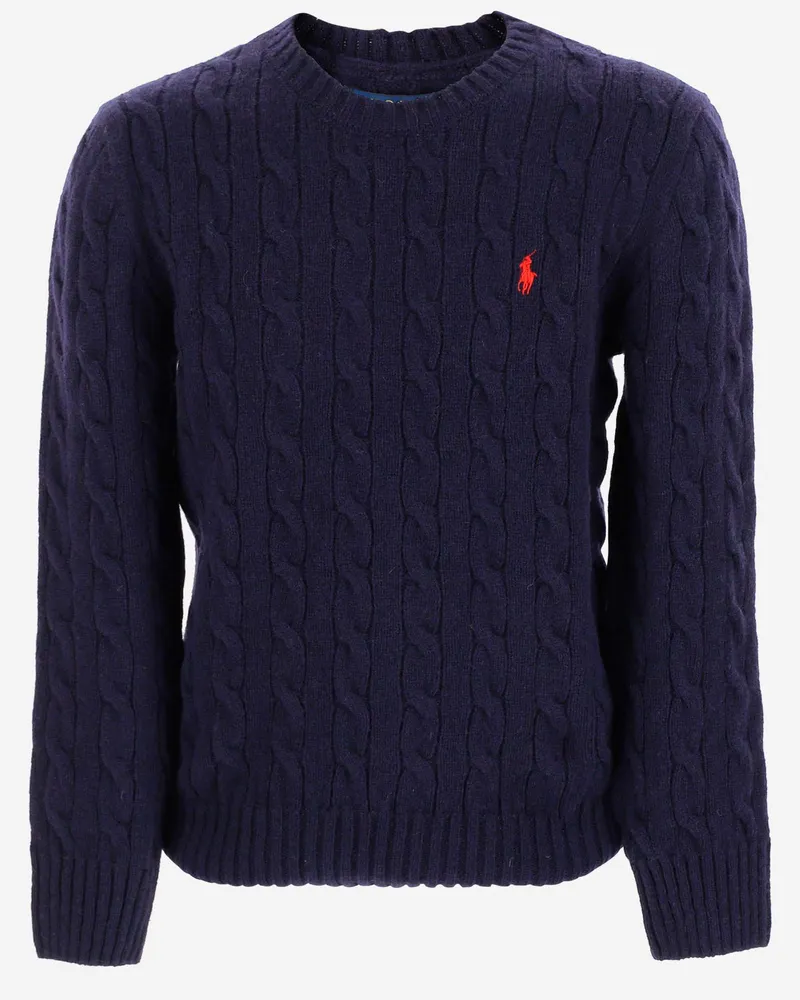Ralph Lauren Boys' Sweater Cable-Knit Wool Navy Navy