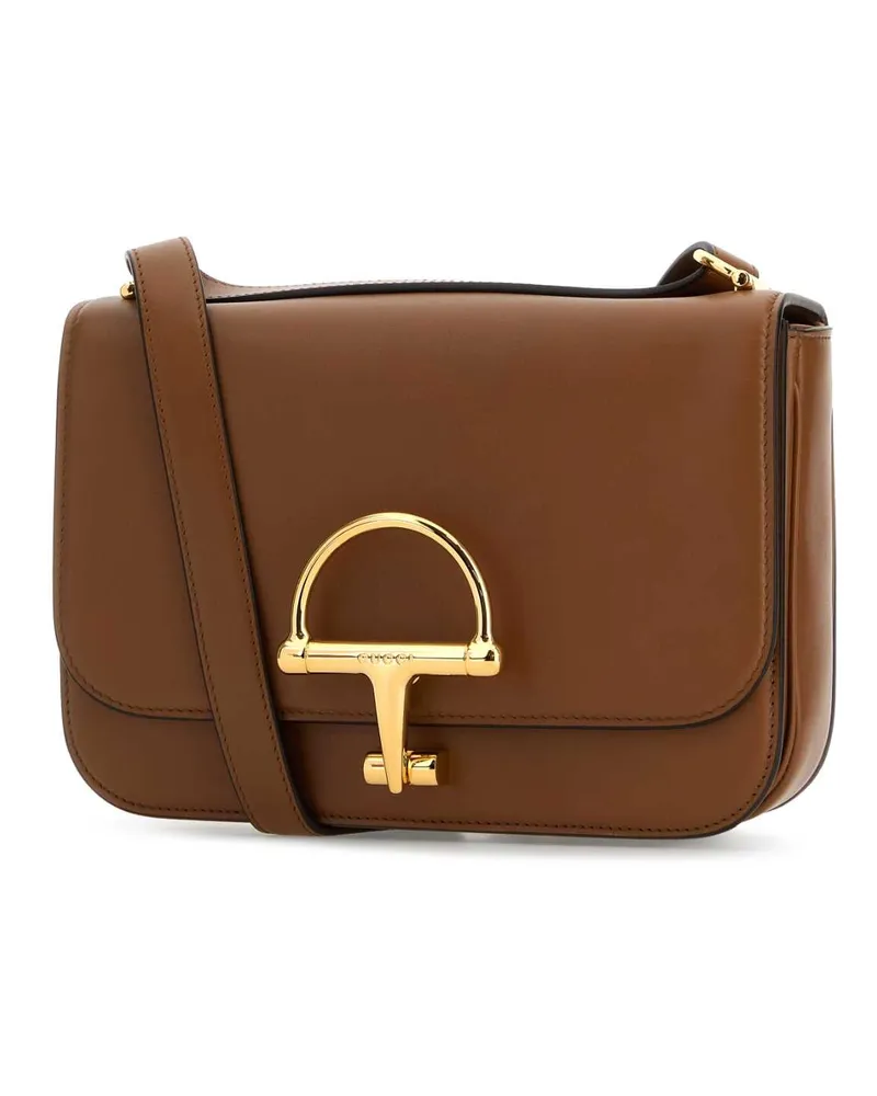 Gucci Women's Caramel Leather Small  Siena Shoulder Bag Sundial Borse A Tracolla Brown