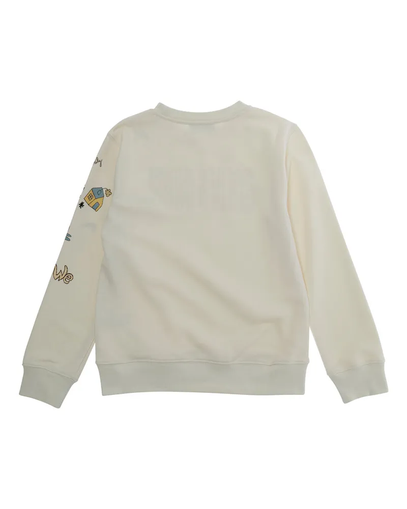 Golden Goose Boys' Crewneck Sweatshirt White Cotton Hoods & Sweatshirts White