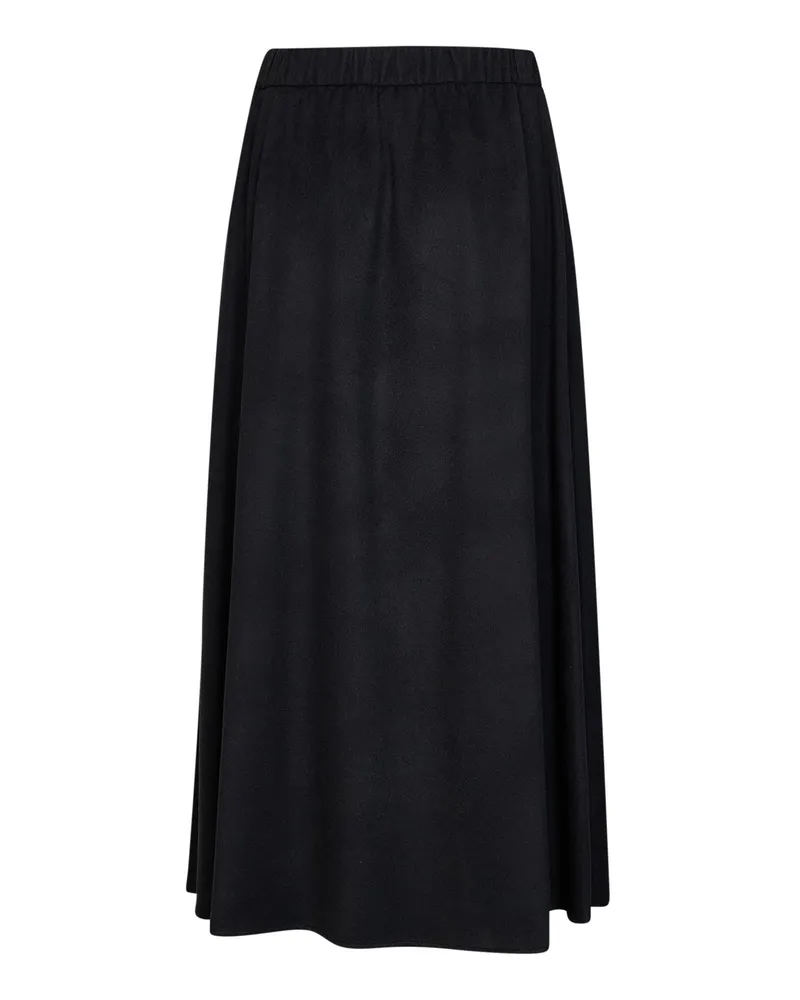 Herno Flannel Flared Skirt — Black Black