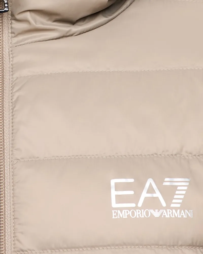 EA7 Men's Packable Down Jacket Roasted Cashew Polyamide Beige