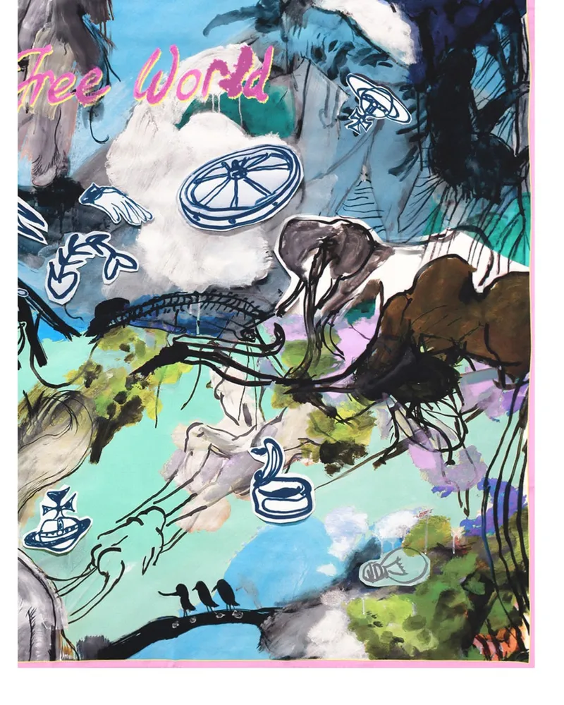 Vivienne Westwood Silk Foulard Scarf — Multicolor Multicolor