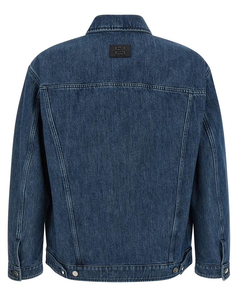 Fendi Men's Blue Cotton Denim Jacket Clothing Blue