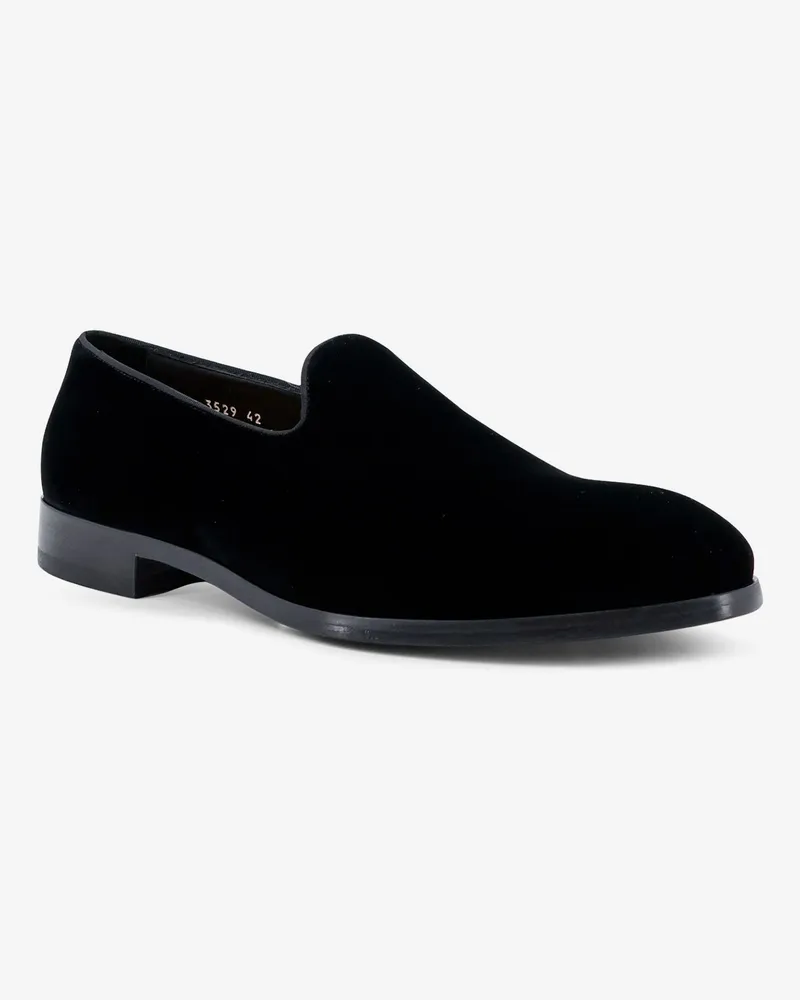 Doucal´s Men's Loafers Black Velvet Black