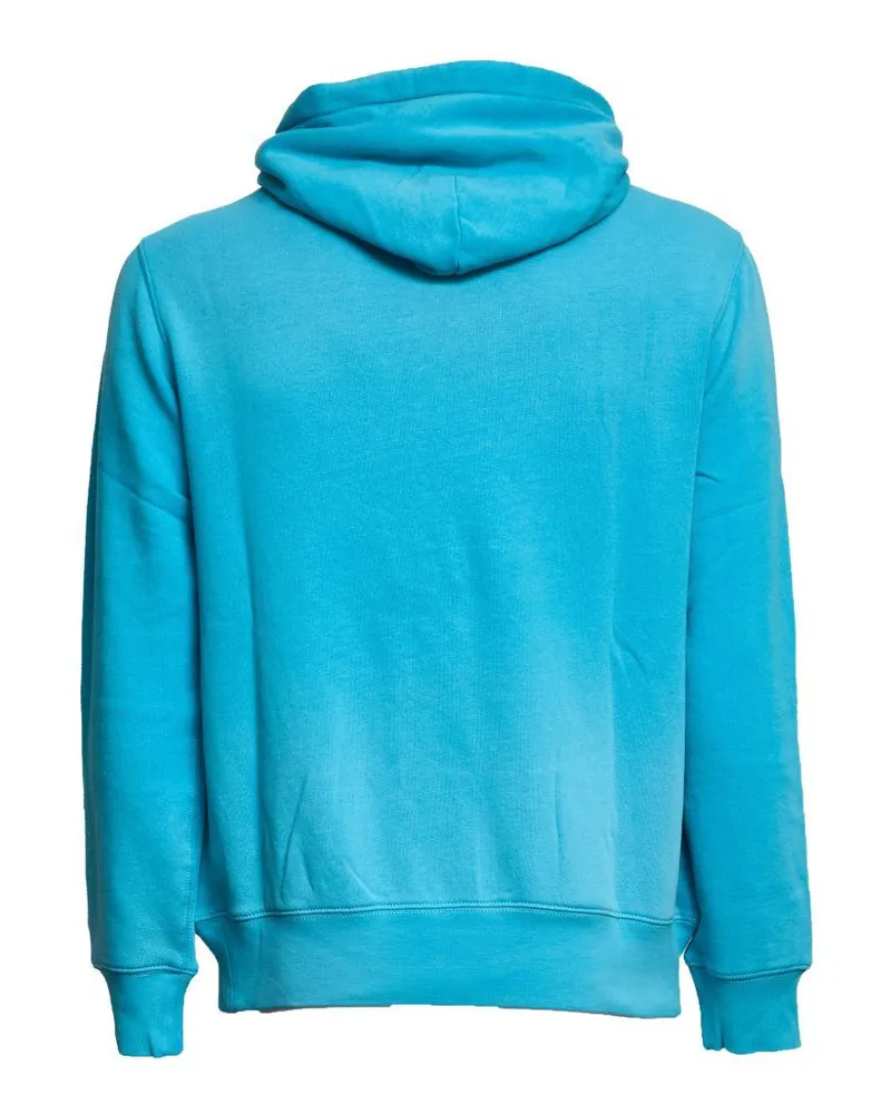 Ralph Lauren Men's Sweatshirt Polo Bear Light Blue Cotton Sweatshirts Sweater Blue