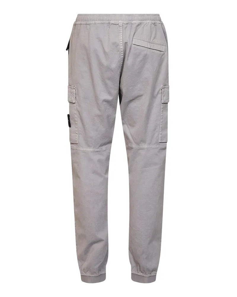 Stone Island Men's Cargo Trousers Grey Organic Stretch Twill Cotton Gray