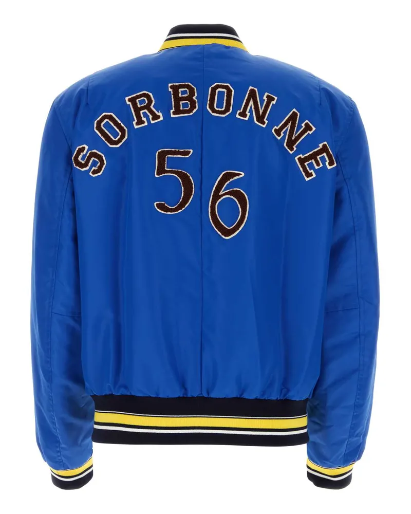 Wales Bonner Men's Electric Blue Nylon Sorbonne 56 Bomber Jacket Giubbini Blue