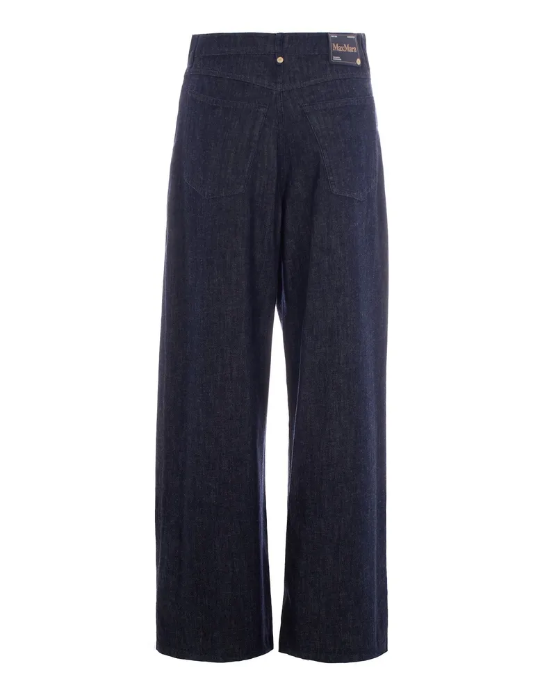 Max Mara Straight-Leg Denim Jeans — Navy Navy