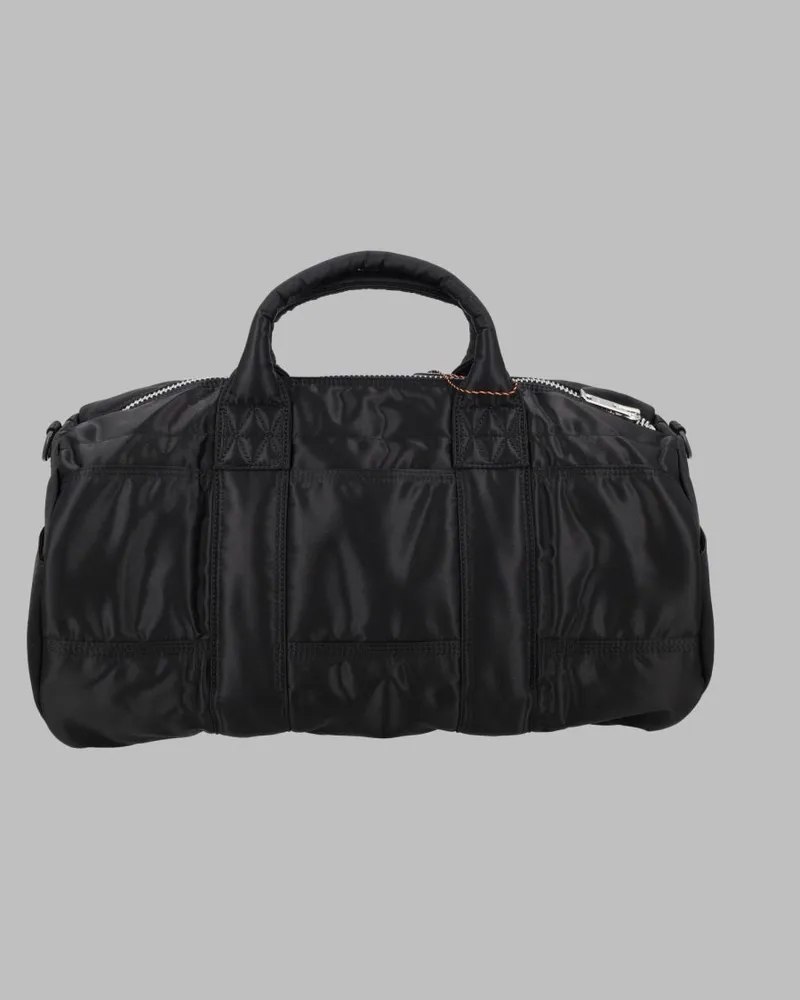 PORTER-YOSHIDA & CO Men's Weekender Bag Tanker Drum Black Nylon Luggage Suitcases Black