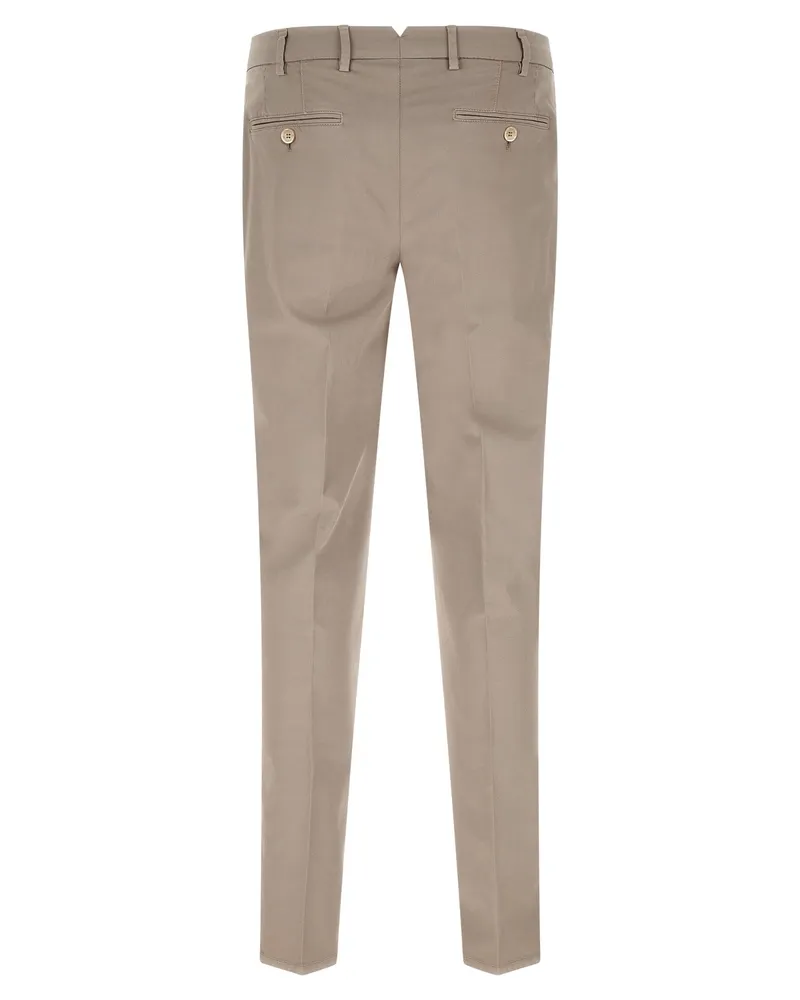 Brunello Cucinelli Men's Beige Cotton Casual Pants Beige