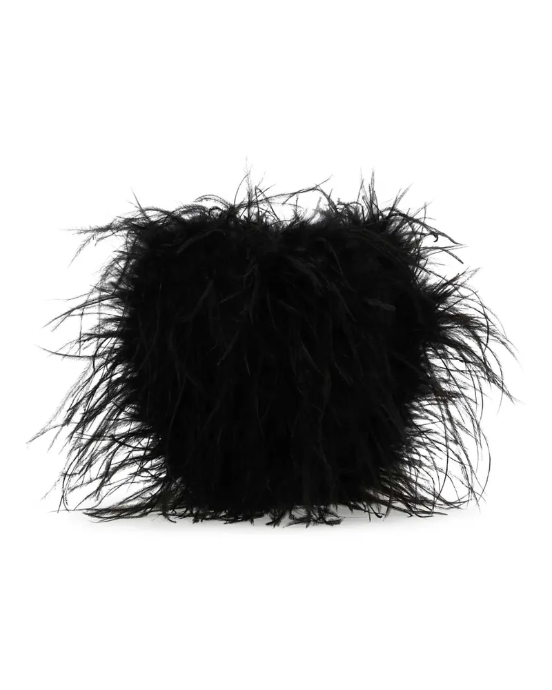 Alexander Wang Feather Clutch — Black Black