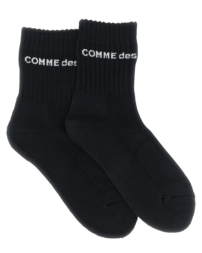 Comme des Garçons Men's Bicolor Cotton Socks Clothing Black
