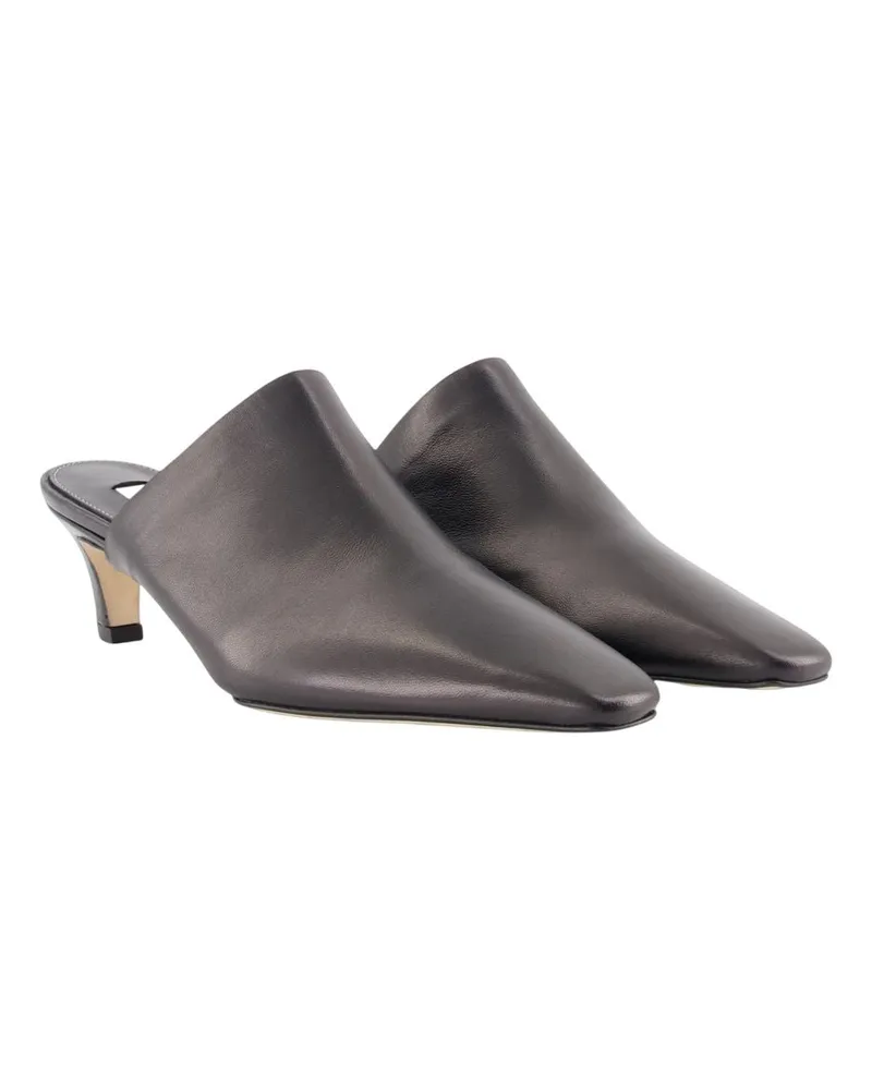 Totême Women's Mules -  Leather Black Calfskin Shoes Black