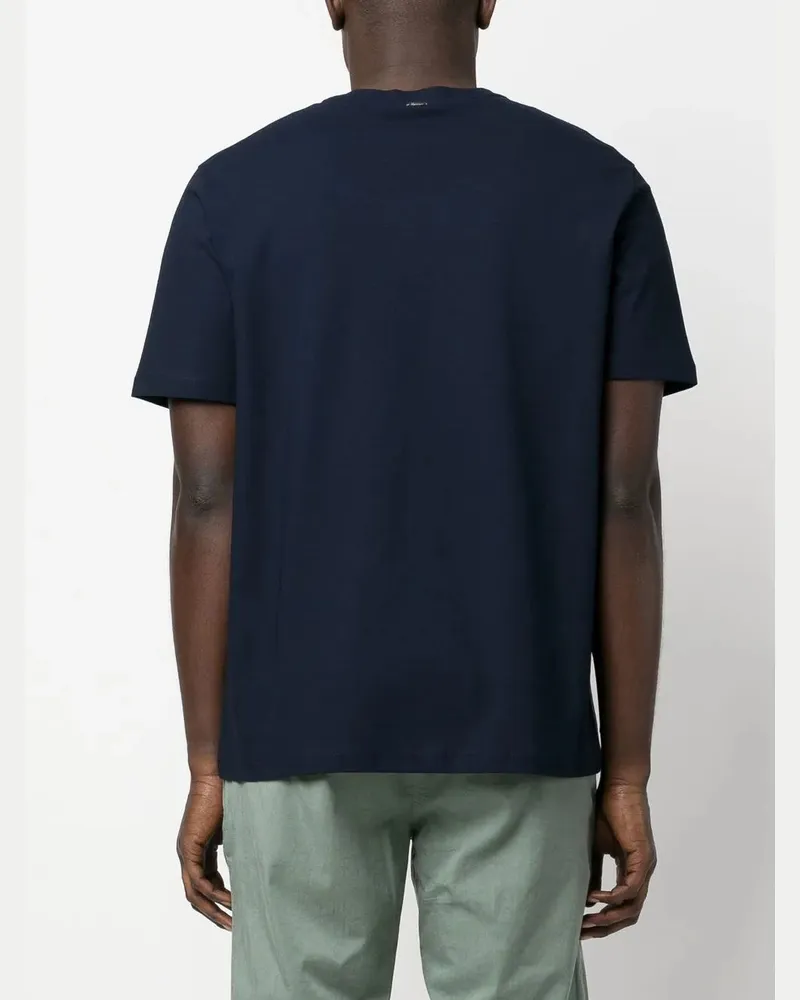 Herno Men's Crew-Neck Cotton T-Shirt Ss26 M Navy