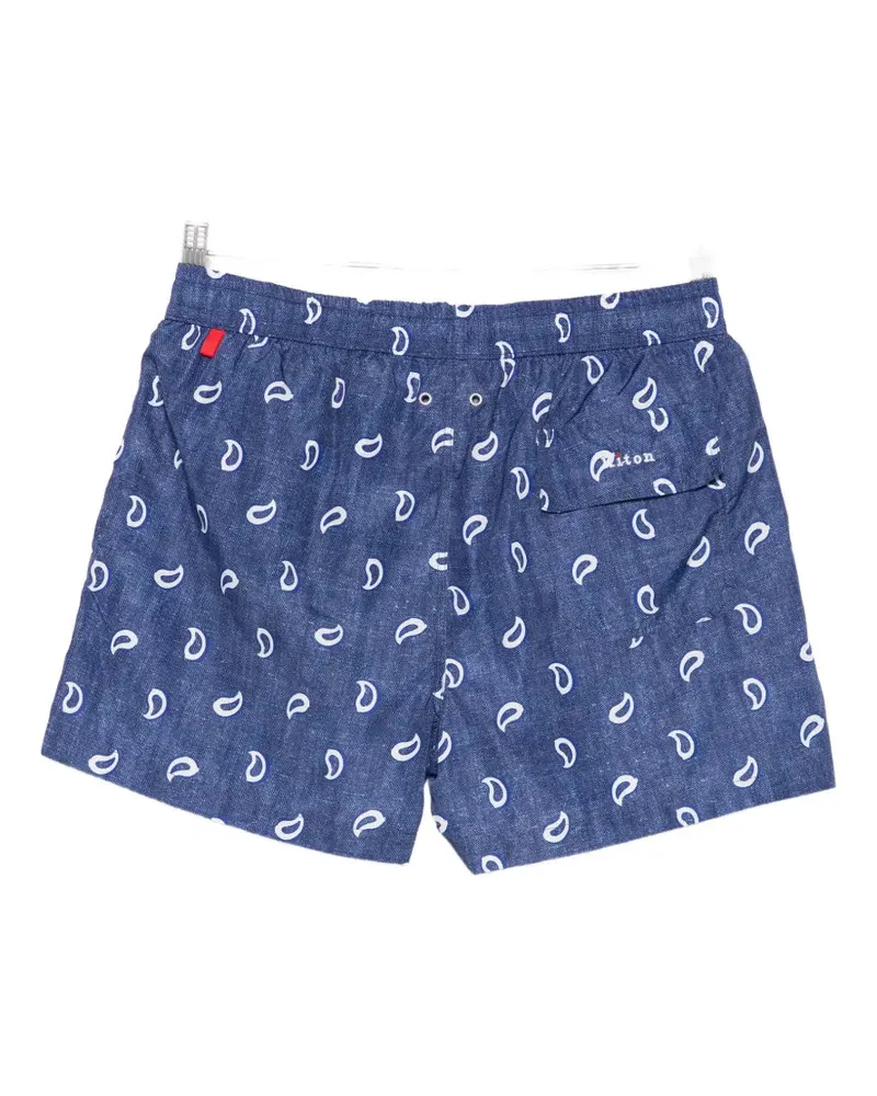 Kiton Men's Paisley-Print Swim Shorts Ss26 M 