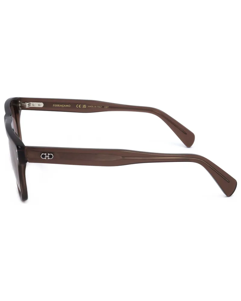 Ferragamo Preloved -  Mens 55 Mm Transparent Brown Sunglasses Sf1111s-232-55 One Color Brown