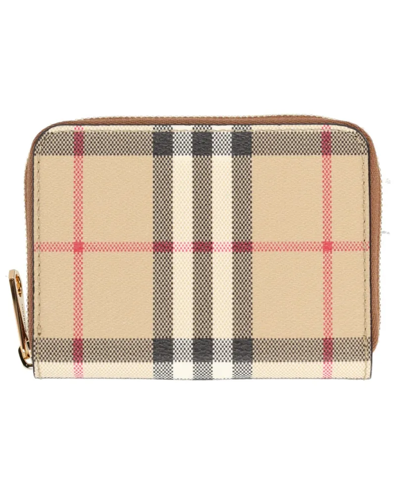Burberry Portafoglio Check Wallet — Beige Beige