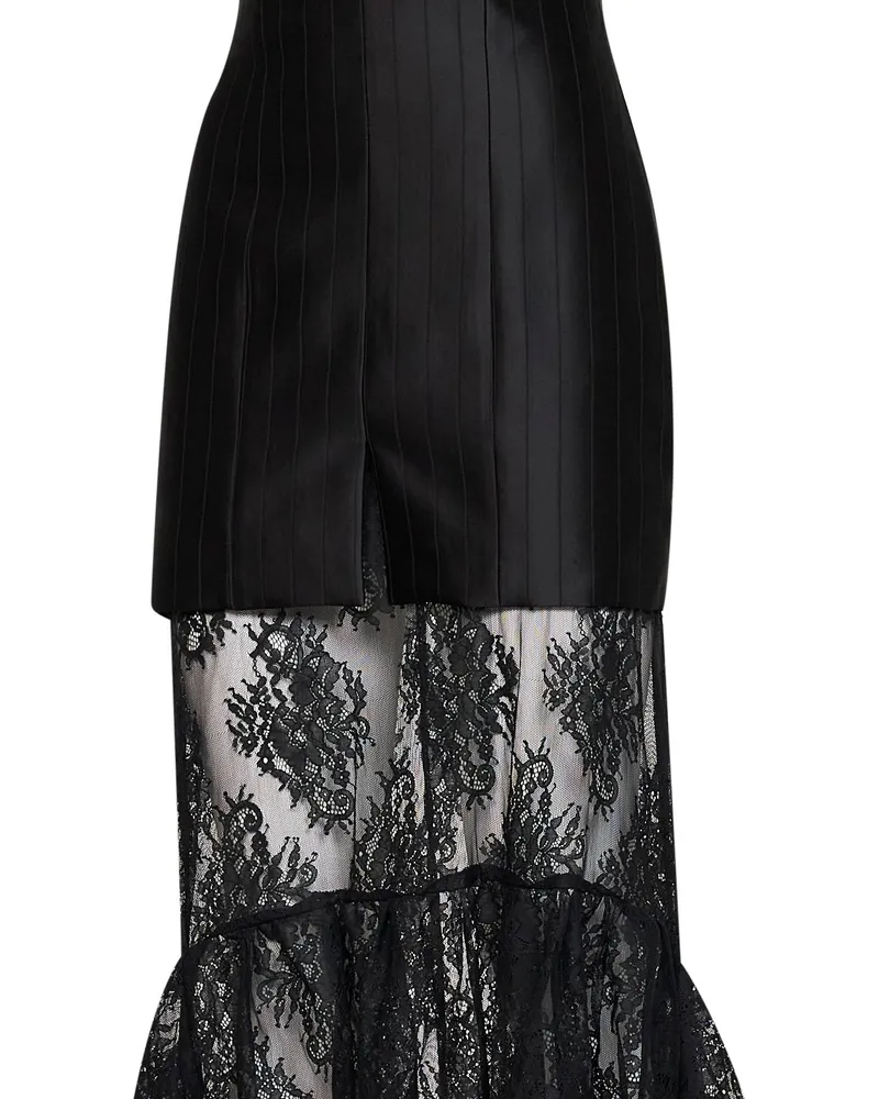 Giuseppe di Morabito Bustier With Lace Skirt Dress — Black Black