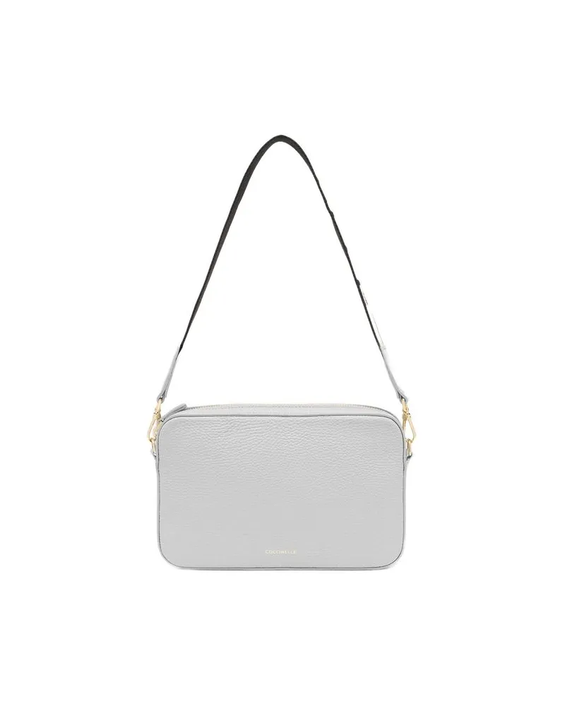 Coccinelle Tebe Mini Leather Shoulder Bag — White White