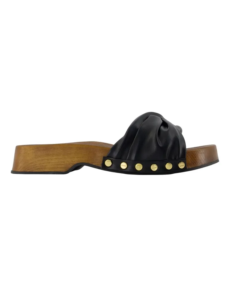 Ganni Women's Tia Fairy Mule Black Calfskin Black