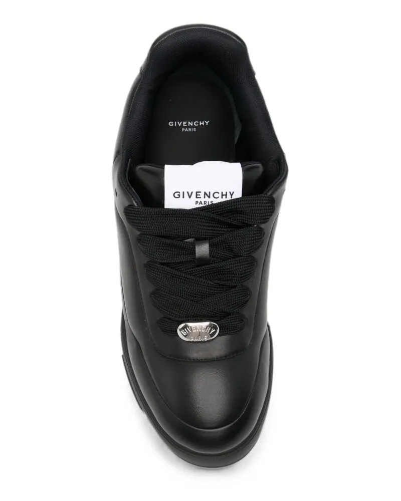 Givenchy Leather Low-Top Sneakers — Black Black