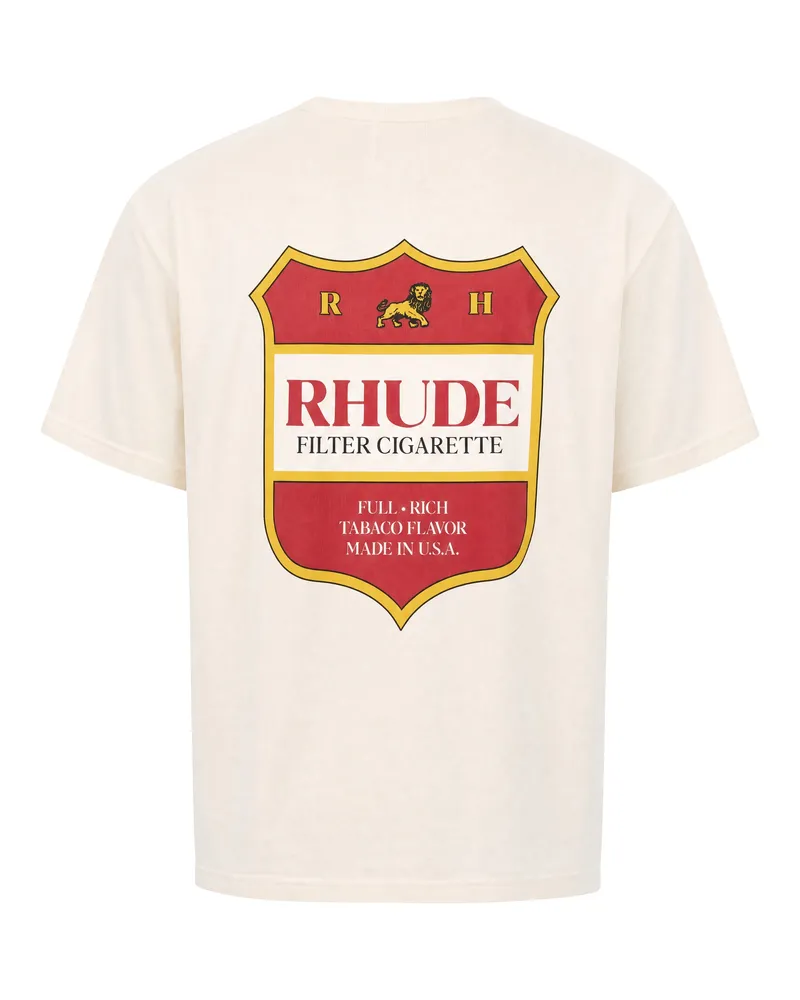 RHUDE Oversized Graphic Print T-Shirt — White White