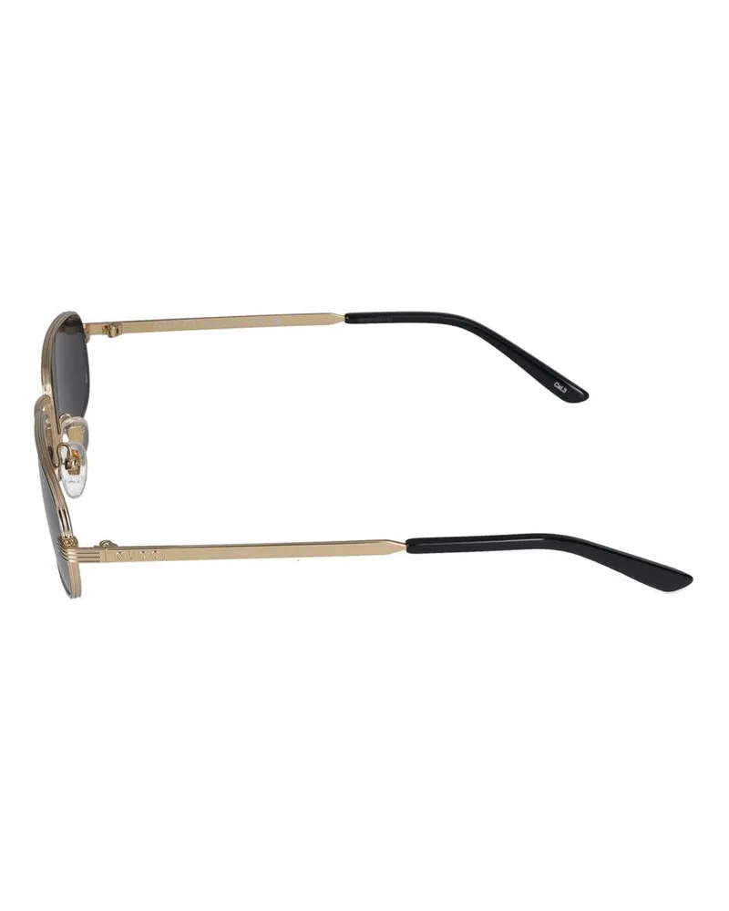 Gucci Men's Sunglasses Gg1457s 001 Gold Grey 19-145 Metal Gold