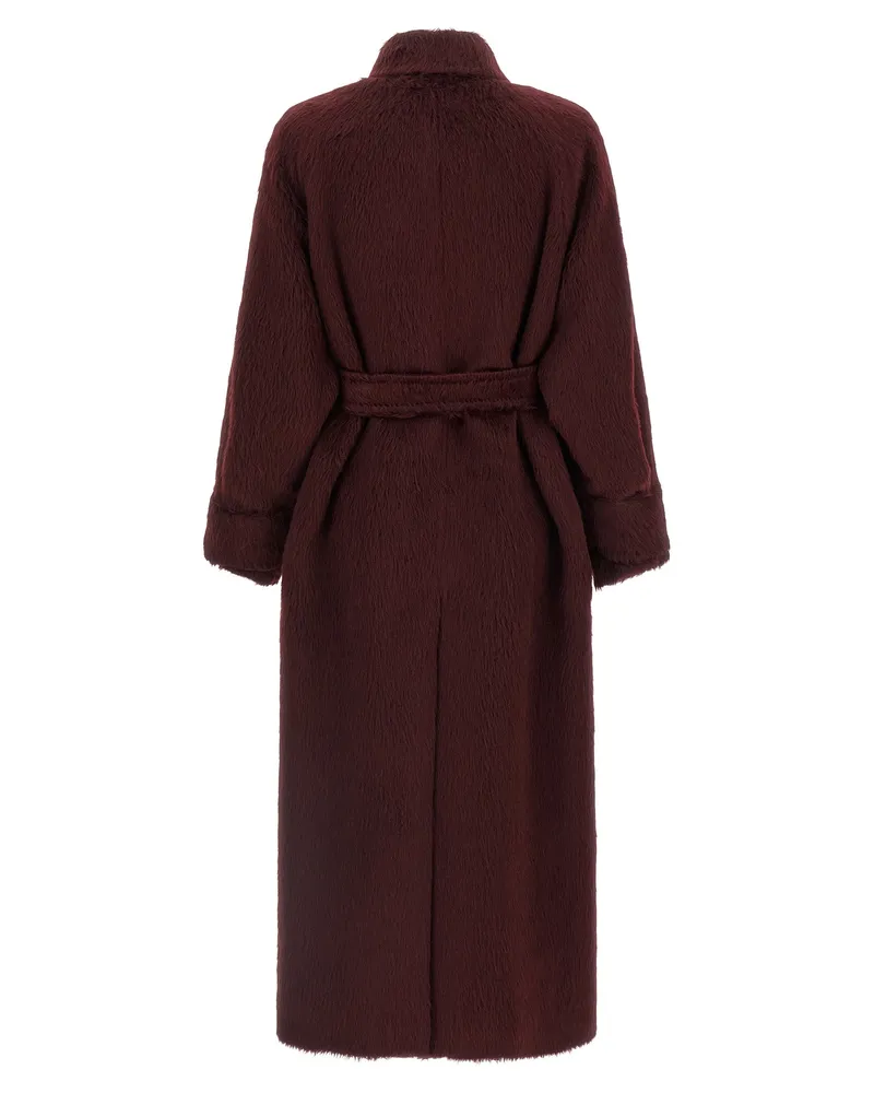 Max Mara Women's Bordeaux Wool Coat Clothing Bordeaux