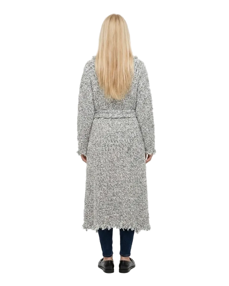 Dolce & Gabbana Women's Multicolor Cashmere Coat Clothing Gray