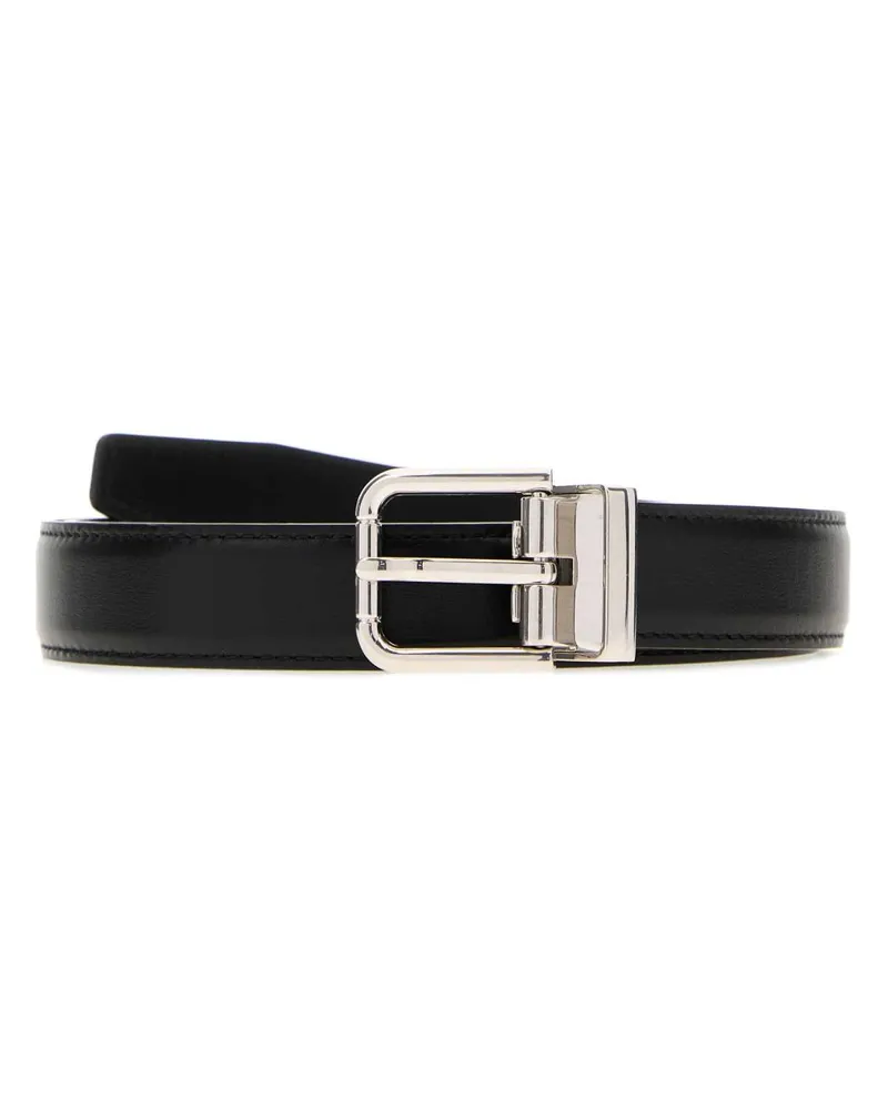 Dolce & Gabbana Men's Leather Belt Black Black