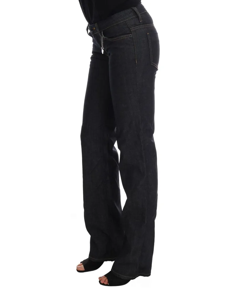 CoSTUME NATIONAL Women's Dark Blue Cotton Classic Fit Jeans Clothing Navy