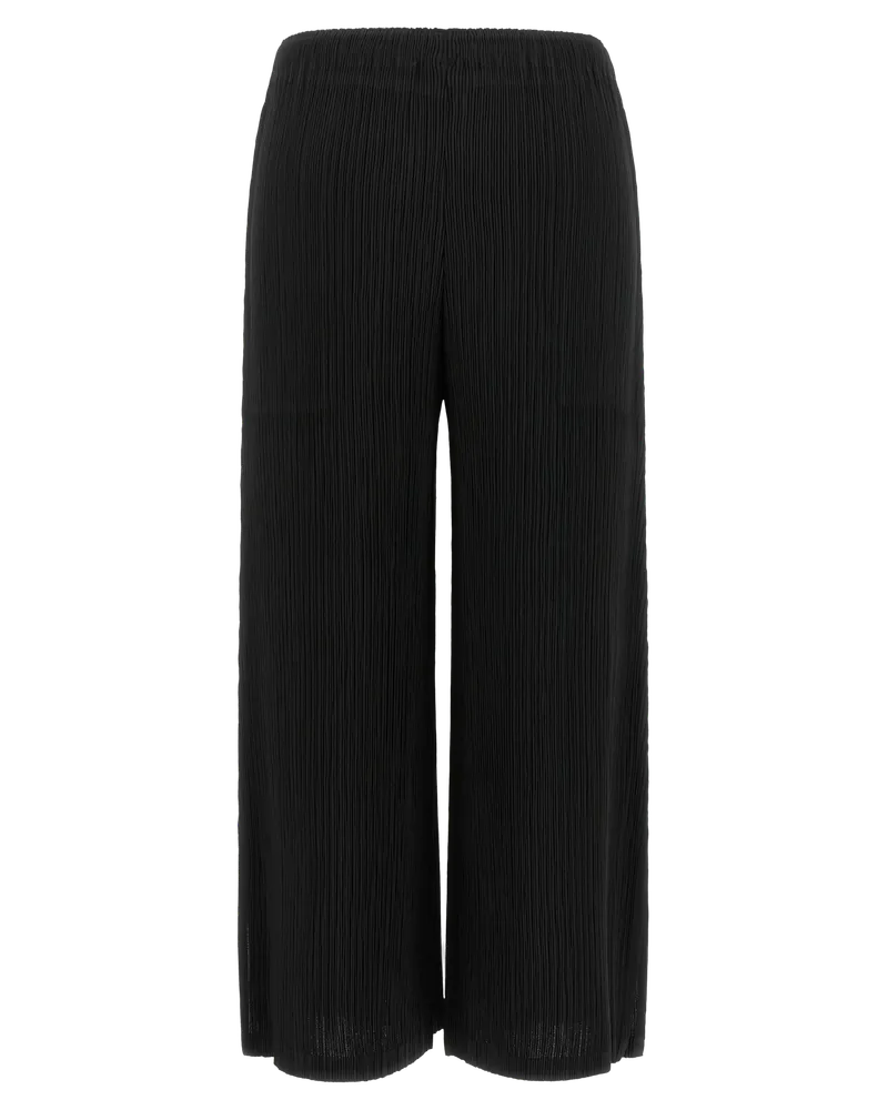 Issey Miyake Pleated Recycled Polyester Trousers — Black 