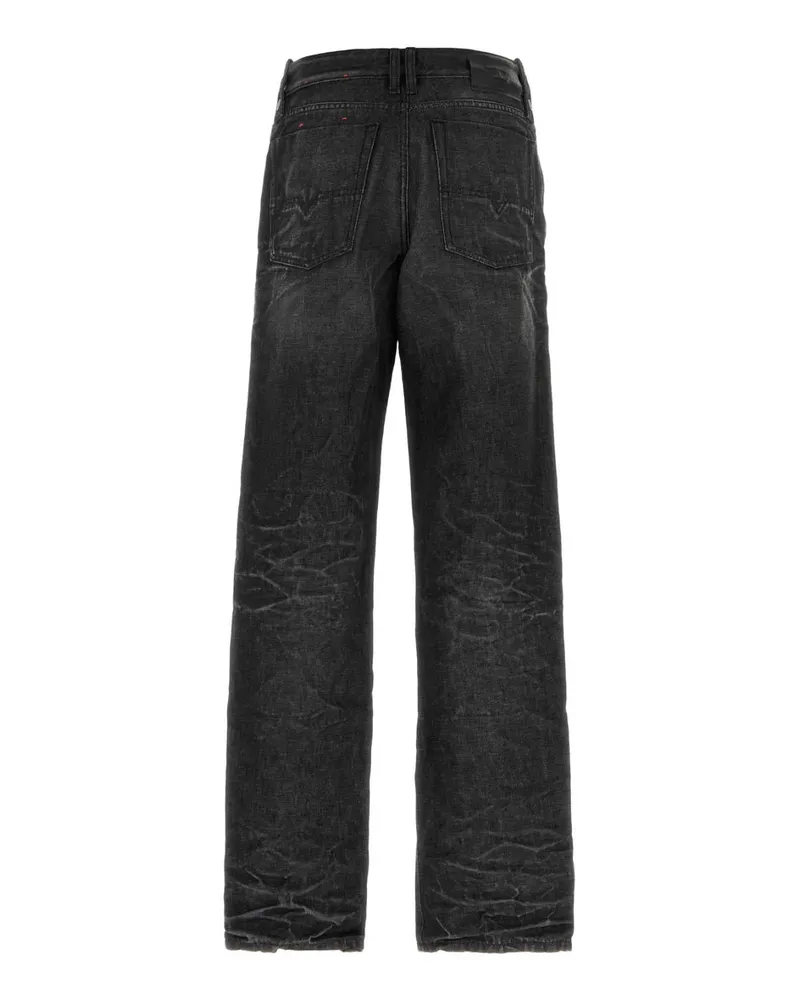 Diesel Straight-Leg Denim Jeans — Black Black