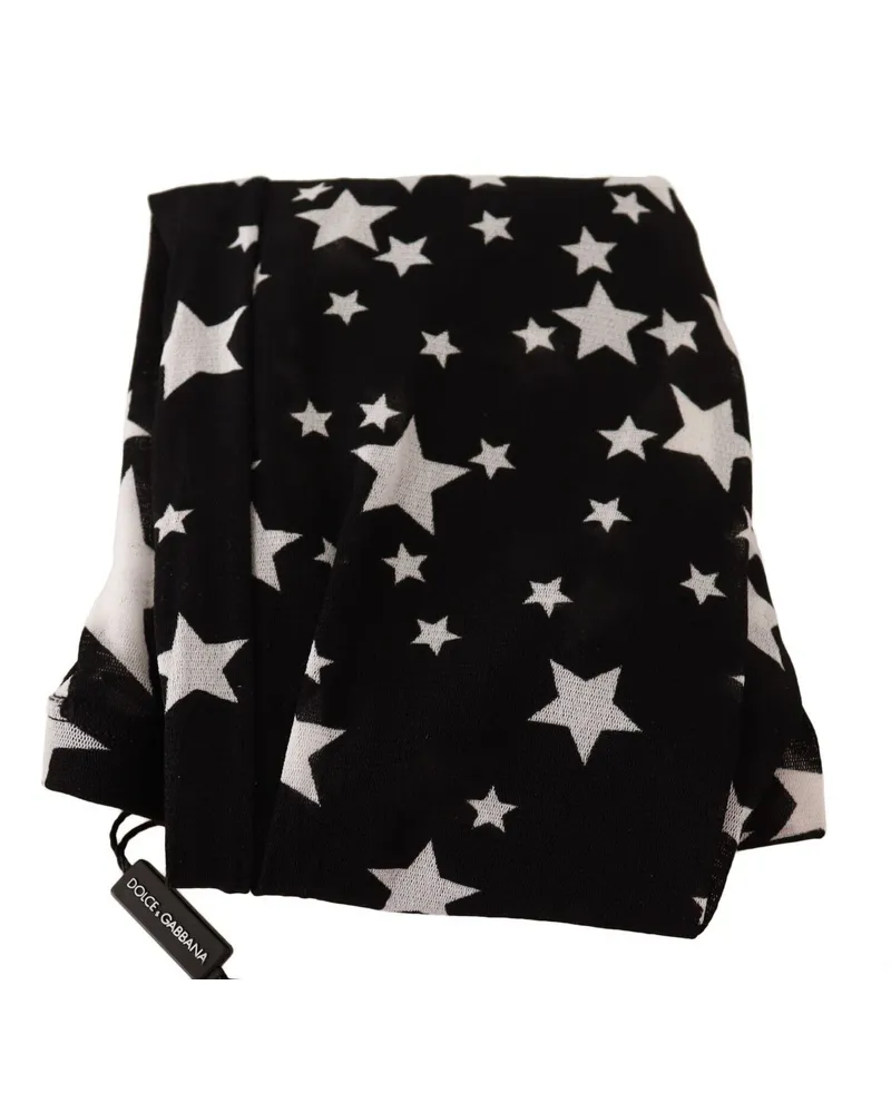 Dolce & Gabbana Women's Black White Stars Print Nylon Stockings Black-White Clothing Black/white Black