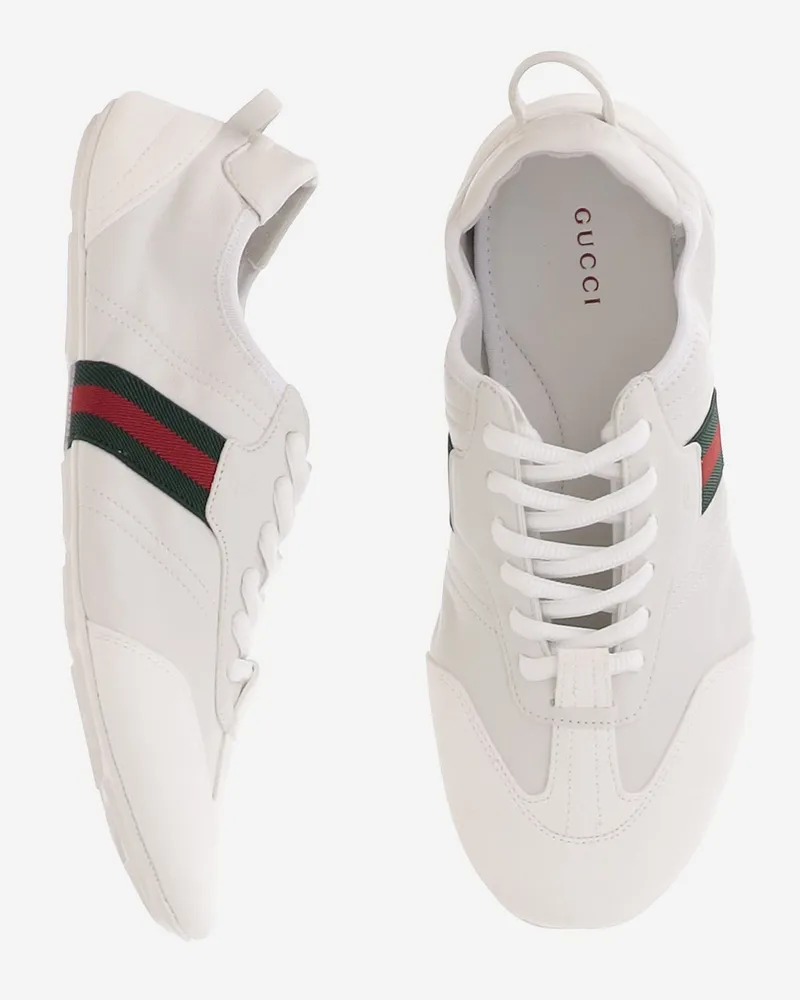 Gucci Women's Sneakers Flex Suede And Leather White Trainers White
