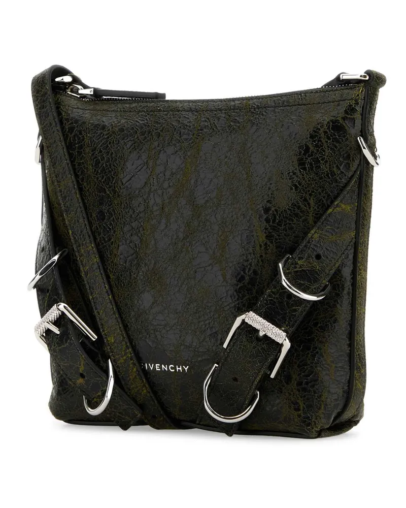 Givenchy Men's Two-Tone Leather Voyou Crossbody Bag Blackyellow Borse A Tracolla Black