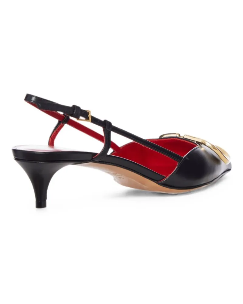 Valentino Garavani VLogo Signature Slingback Pump — Black Black