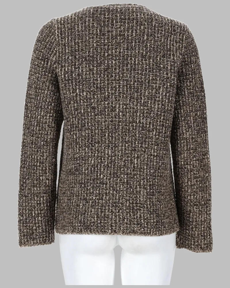 Fabiana Filippi Tweed Wool Jacket — Beige Beige