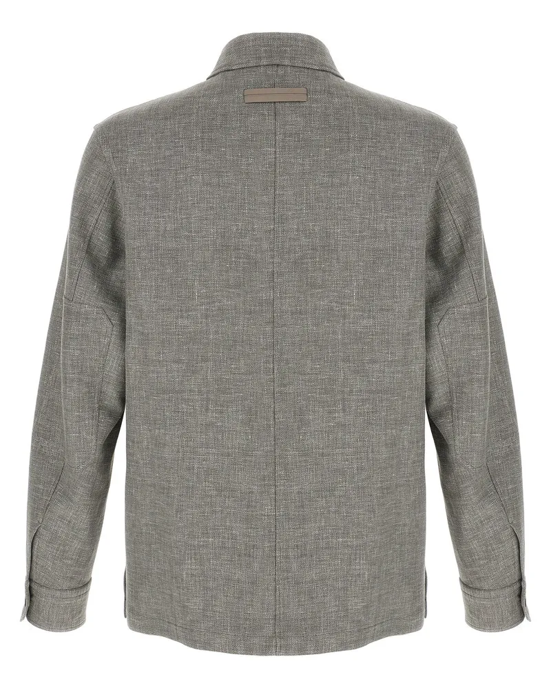 Ermenegildo Zegna Crossover Overshirt — Gray Gray