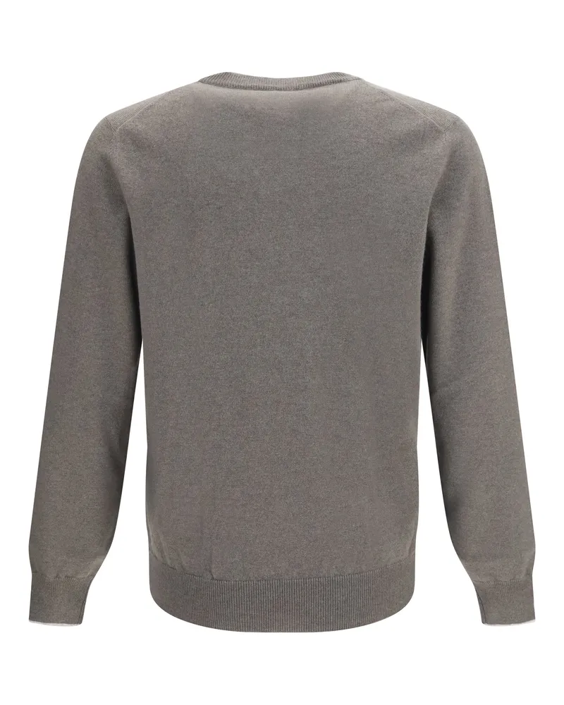 Brunello Cucinelli Cashmere Sweater — Gray Gray