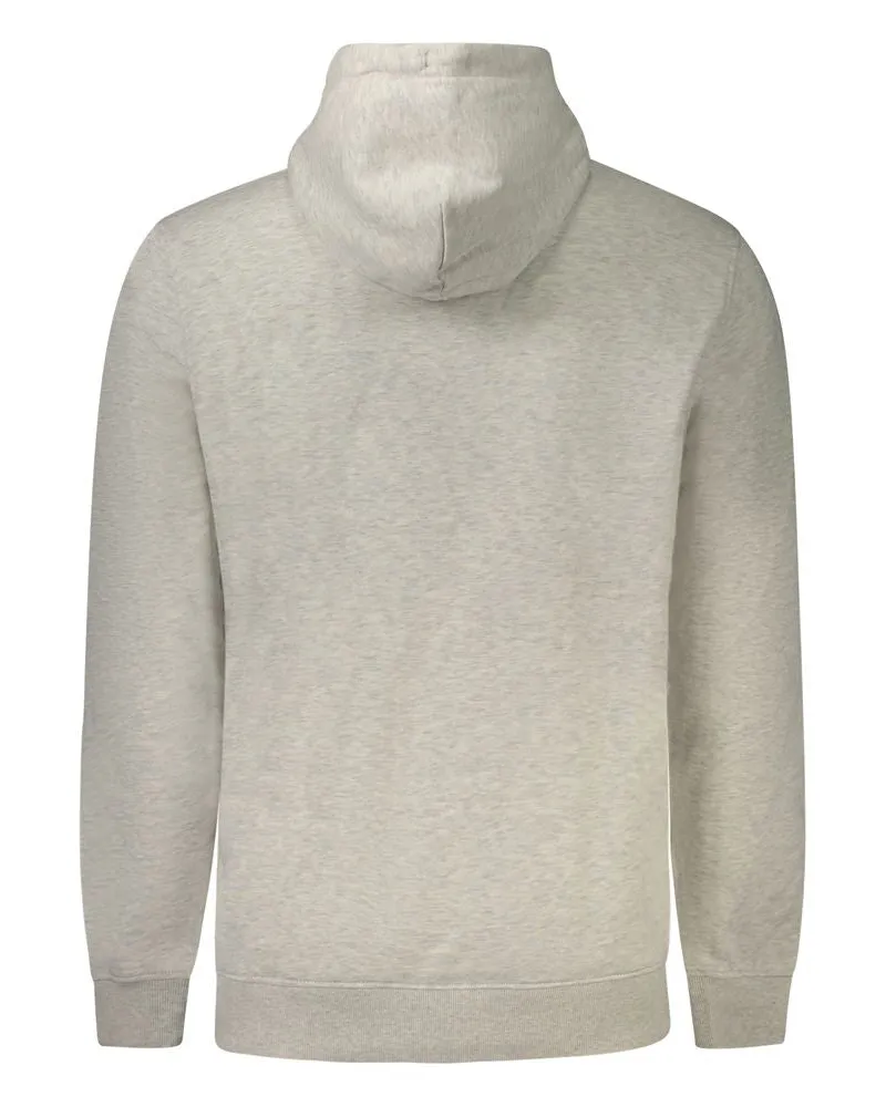 Tommy Hilfiger Logo Embroidered Cotton Hoodie — Grey Grey