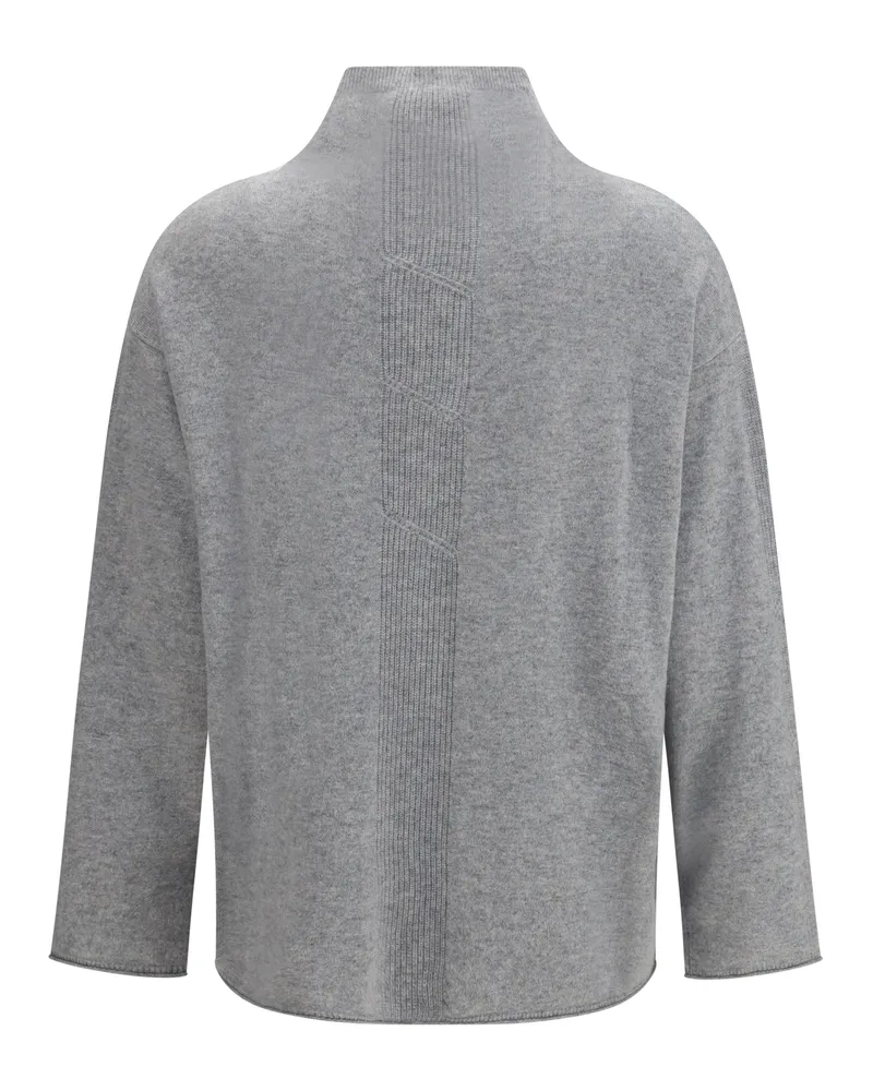 Max Mara 100% Cashmere Rollneck Sweater — Gray Gray