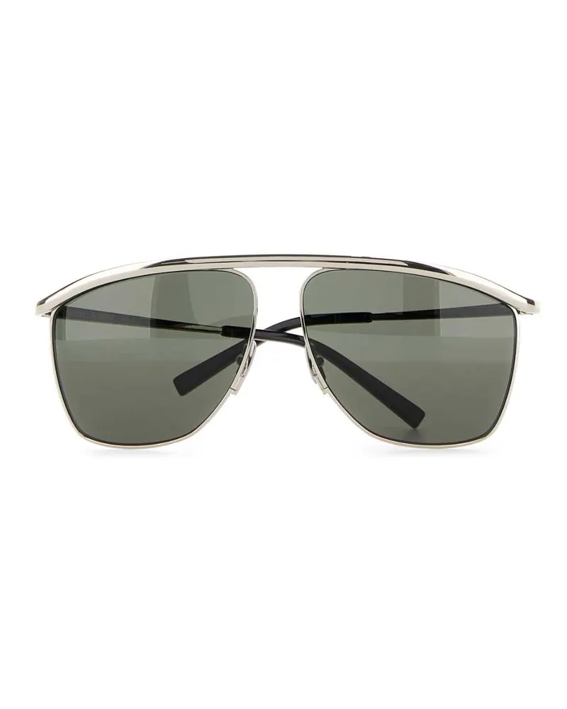 Saint Laurent Women's Silver Metal Sl 820 Sunglasses Silversilvergrey Exterior: Occhiali Da Sole Silver