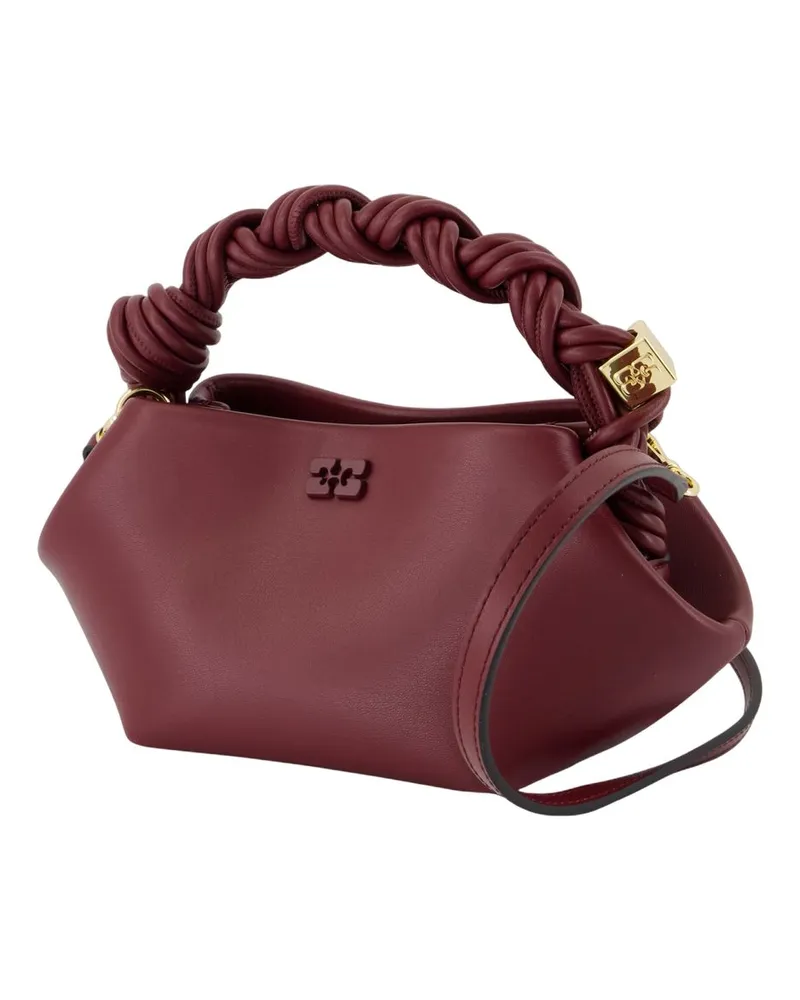 Ganni Women's Bou Mini Crossbody -  Leather Burgundy Synthetic Bags Handbags-Purses Burgundy