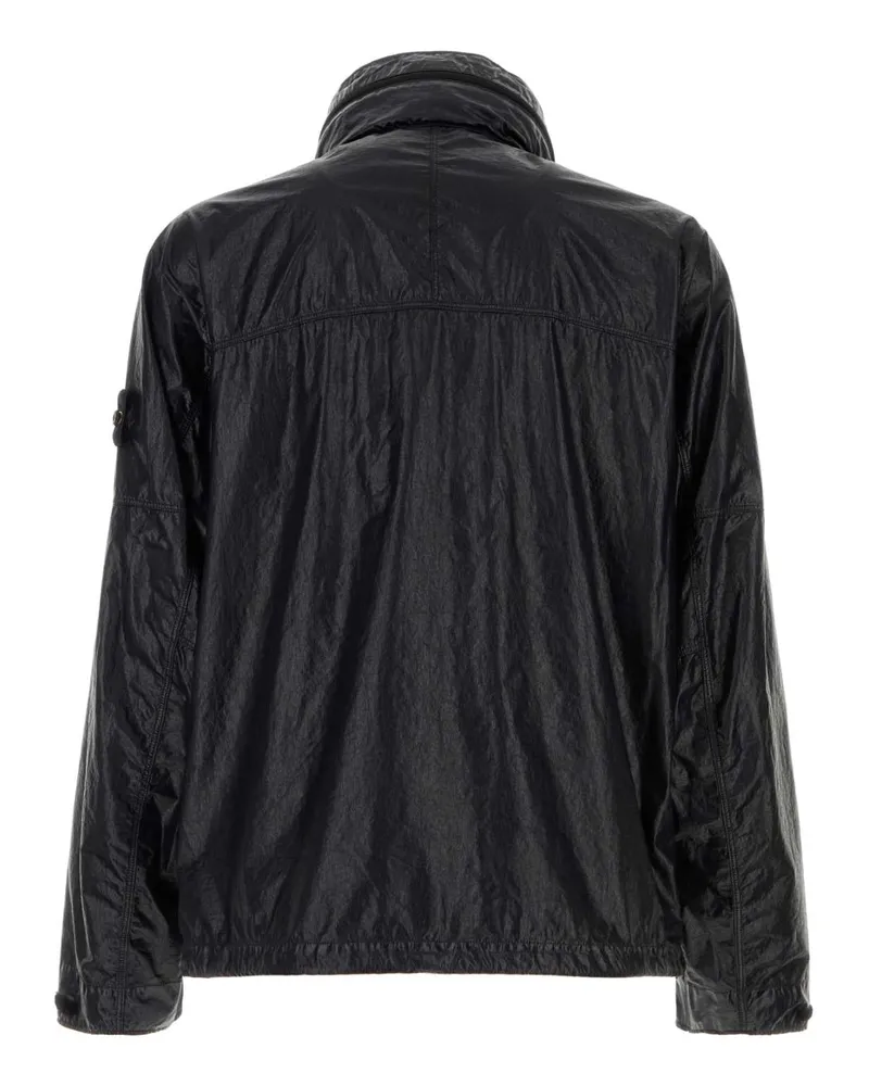 Stone Island Men's Black Nylon Jacket Exterior: Giubbini Black