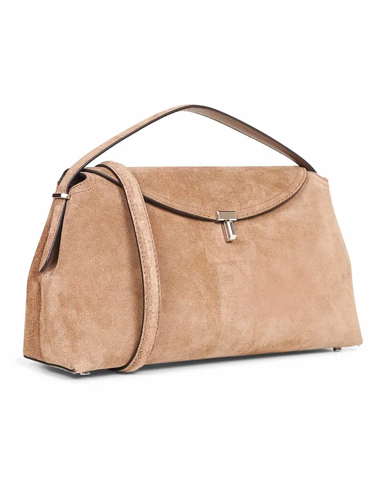 Totême Women's Top Handle Bag Calf Leather Mud Handbags Hand Mud