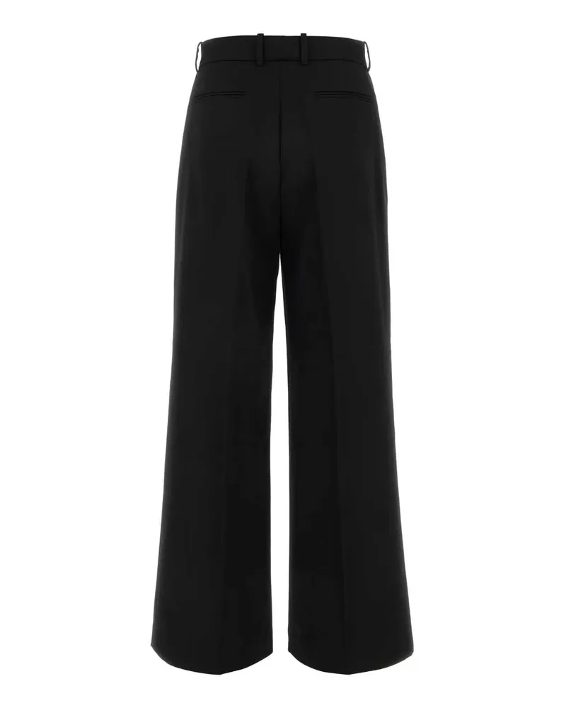 Lanvin Black Exterior: Cotton Pantaloni Trousers Black