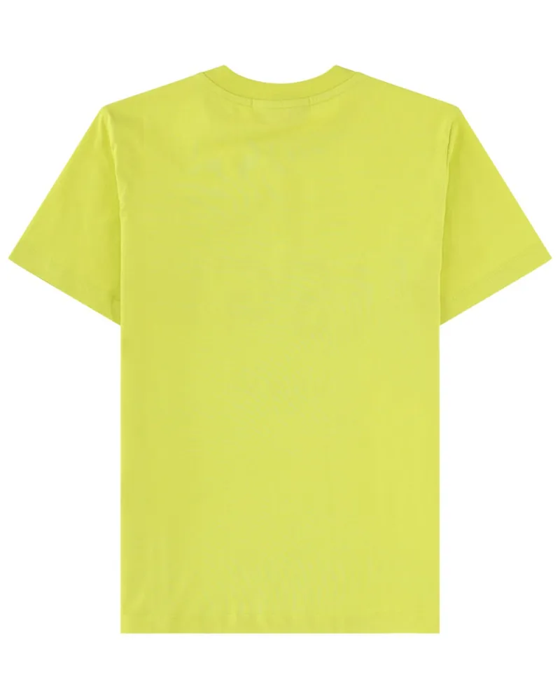 MSGM Logo Cotton T-Shirt — Yellow Yellow