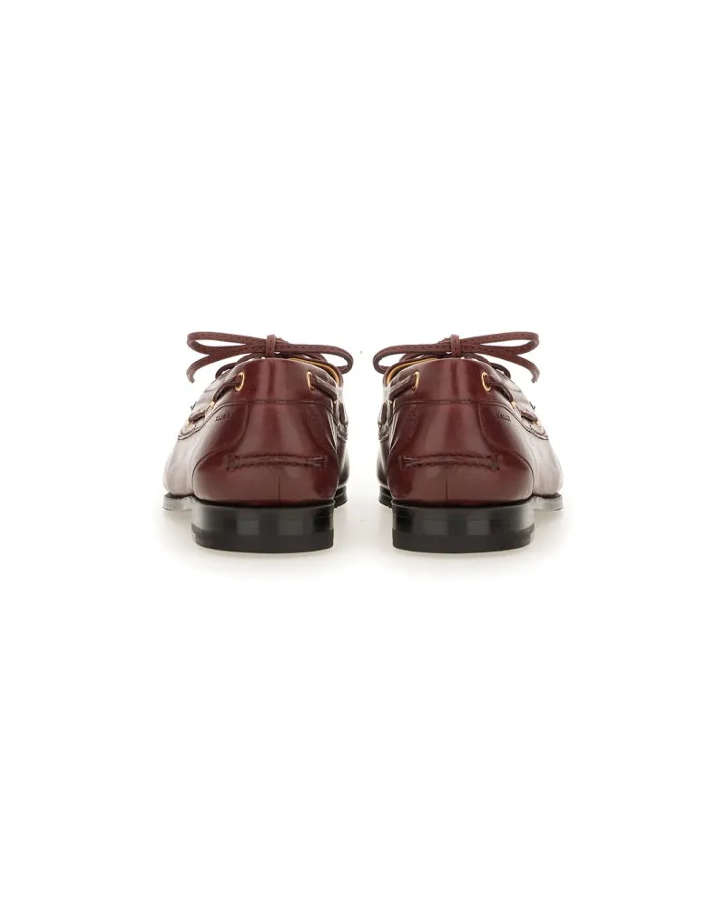 Bally Buffalo Leather Moccasin Loafer — Brown Brown
