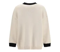 Women Open Polka-Dot Bow Cardigan Betulla-Nero Cotton; Polyester Betulla/nero Sweater